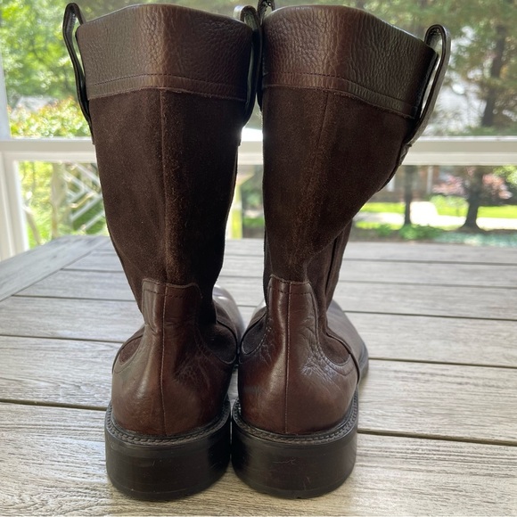 Calvin Klein Pierson Chelsea Brown Leather Mid-Calf Boots Men’s Size 11.5 - Picture 7 of 9